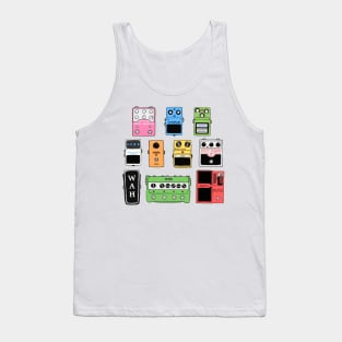 Guitar Pedals Musician Gift Ideas Music Gear Shirts For Guitarists Recording Engineer Audio Tank Top